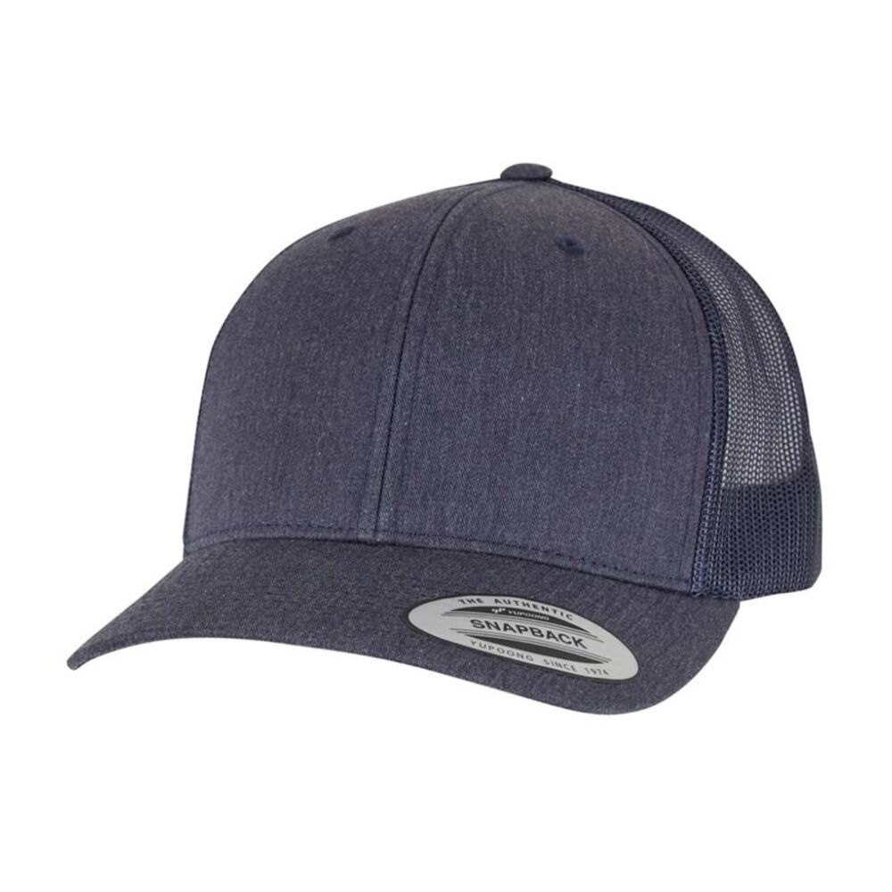 Yupoong Flexfit Retro  Trucker Cap / Heather Navy